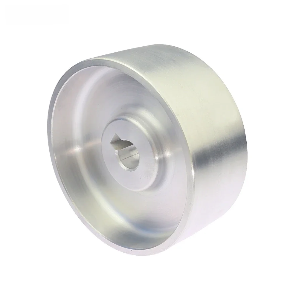 130*55*19/24mm W pełni aluminiowe koło napędowe do maszyny taśmowej z wpustem — zdjęcie 2