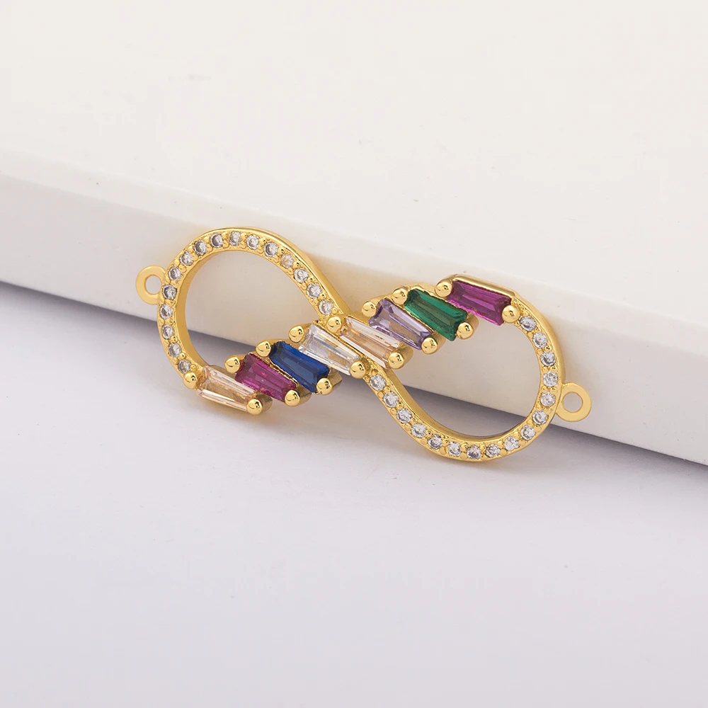 Connecteur de pendentif de l'hypothèse de charme de lecture de biscuits arc-en-ciel, accessoires de bricolage exécutifs, connecteurs plaqués or, cuivre, bijoux