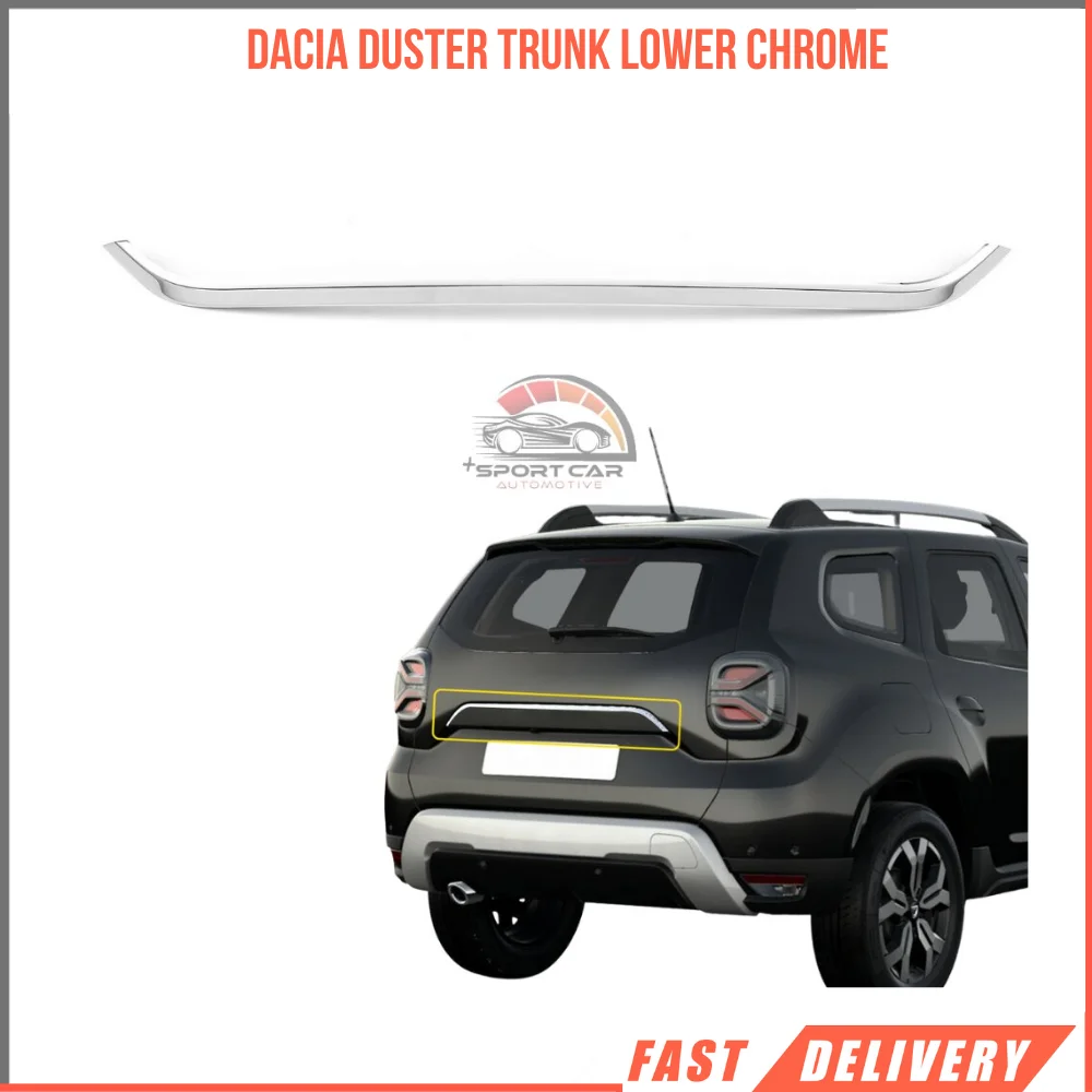 Dacia Duster Chrome tailgate Trim stainless steel 1 PCs Outer Car Accessories Parts Automobile Products-Free Shipping