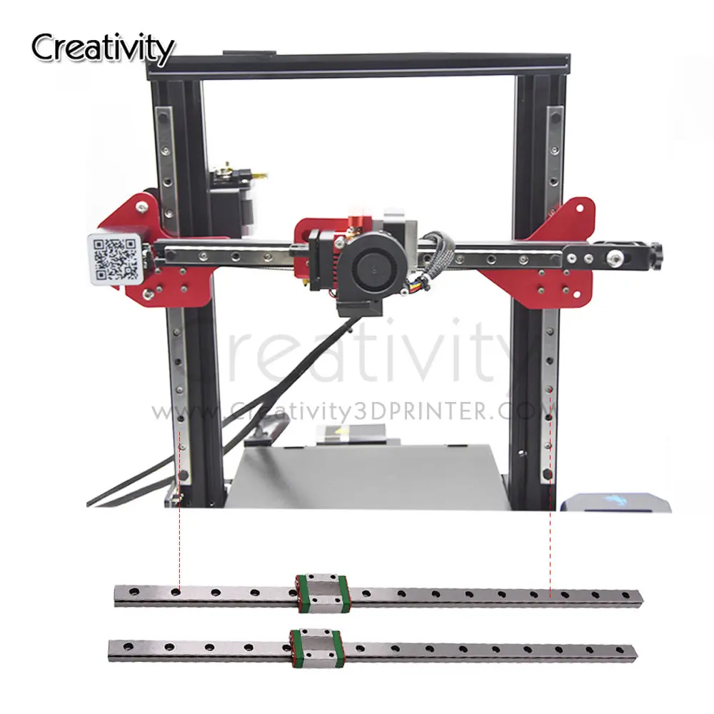 Dual Z-axis MGN12C Linear Rail Guide Kit with Fix Plate Mount Bracket for Ender-3/3S /Ender 3 Pro/Ender-3 V2/CR-10/CR 10S/S4/S5