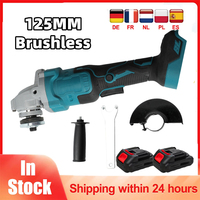 125MM Brushless Electric Angle Grinder Variable Speed for Makita 18v Battery Grinder Cutting Machine Woodworking Power Tool