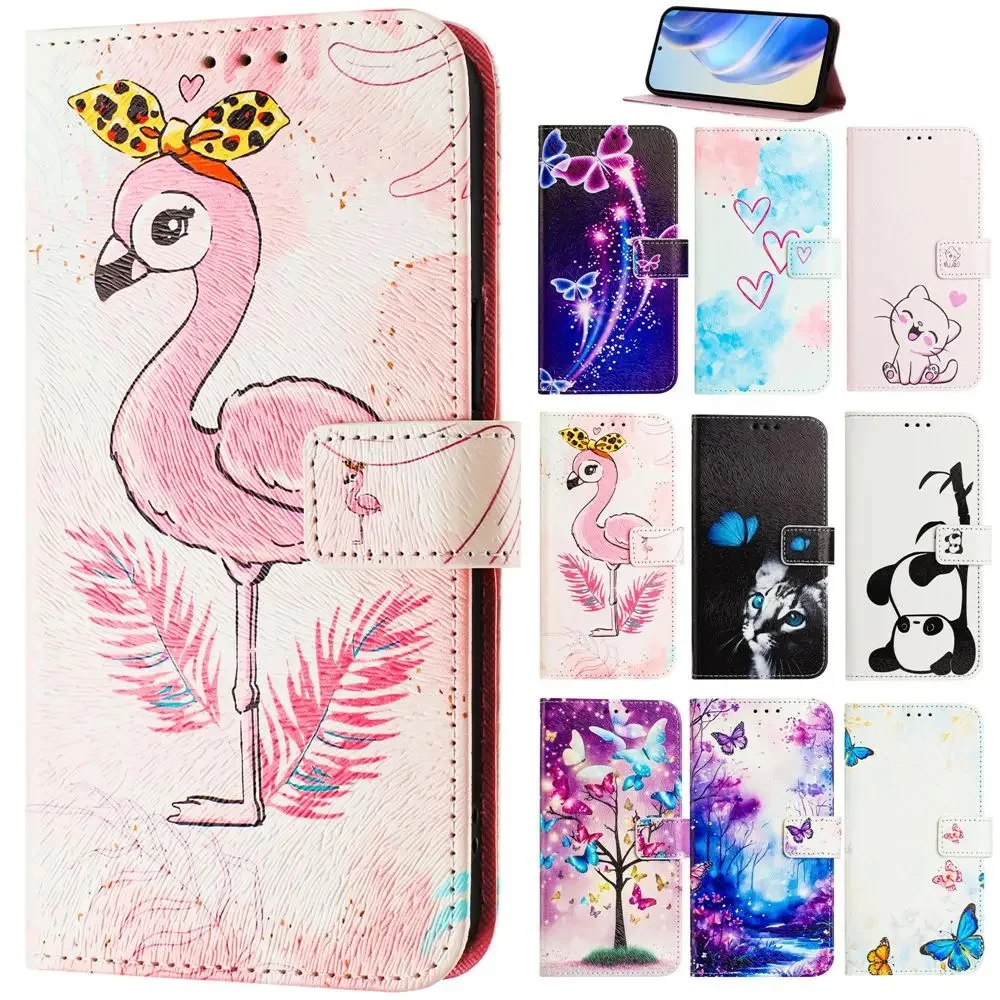 Cartoon Flip Case na Blackview A53 A52 Pro Wave 6C Shark 8 Color 8 Oscal Modern 8 Tiger 12 Cases Leather Wallet Phone Cover — zdjęcie 2