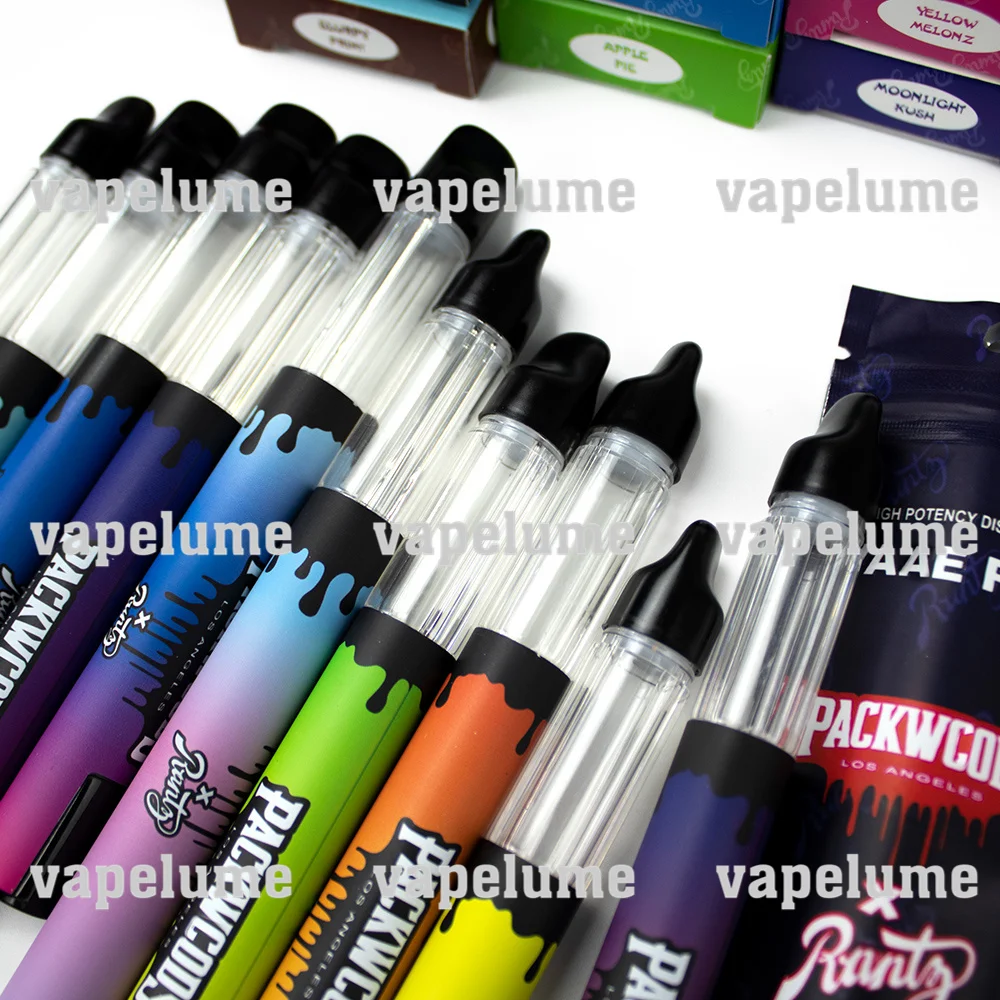 Packwoods Disposable Vape Empty Cigarettes Electronic Display Screen Mod USB Charging Vaper Pen Plastic Opp Pouches Paper Box