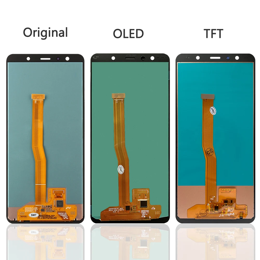 AAA+ Quality A750 TFT Display For Samsung A7 2018 display SM-A750F A750F Screen With Frame Touch Screen Digitizer Replacement