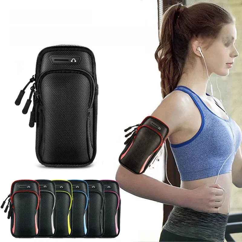 Sac de bras de téléphone de course pour hommes et femmes, sangle de bras, manchon de bras de sport, sac de poignet d'artefact, équipement d'extérieur léger et étanche