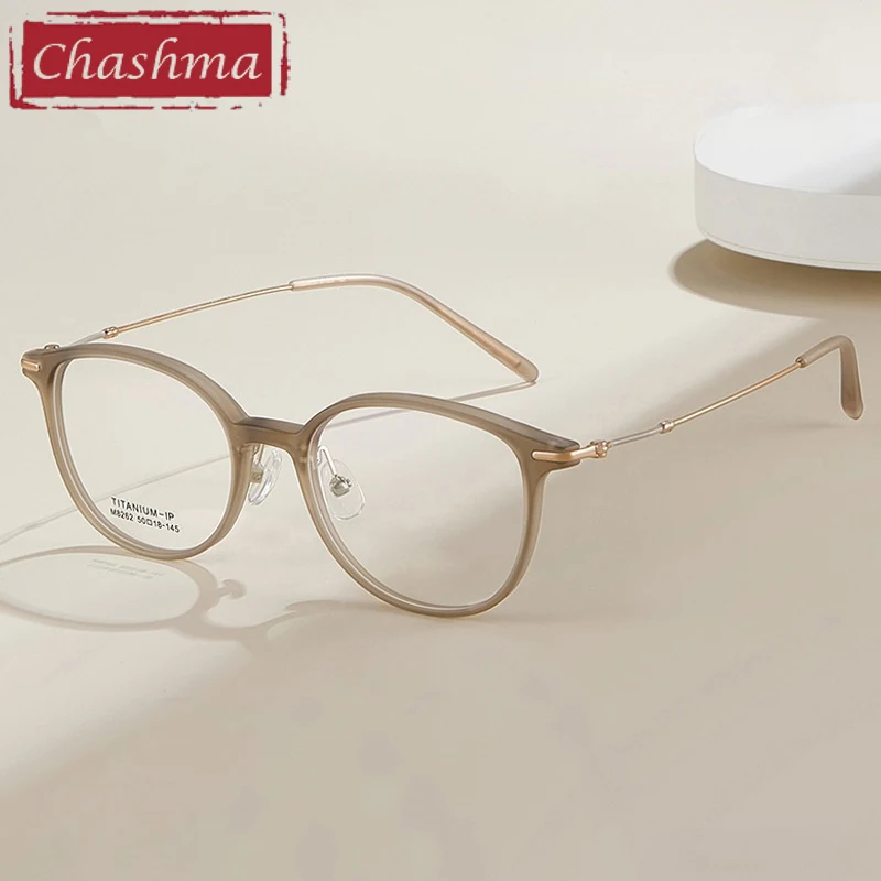 

Chashma Prescription Glasses Women TR90 Titanium Temples Spectacles for Recipe Eyewear Lenses Anti Blue Myopia Eyeglasses Frames