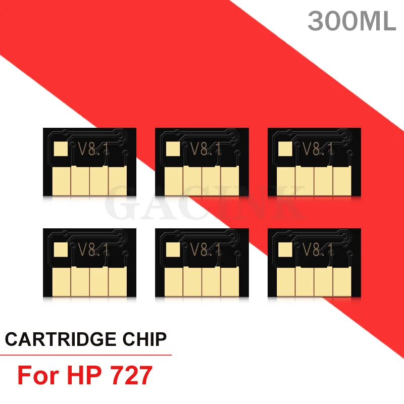 Chip de cartucho de uso único para HP 727, para HP DesignJet T920, T930, T1500, T1530, T2500, T2530, C1Q12A, B3P23A, B3P19A, B3P21A