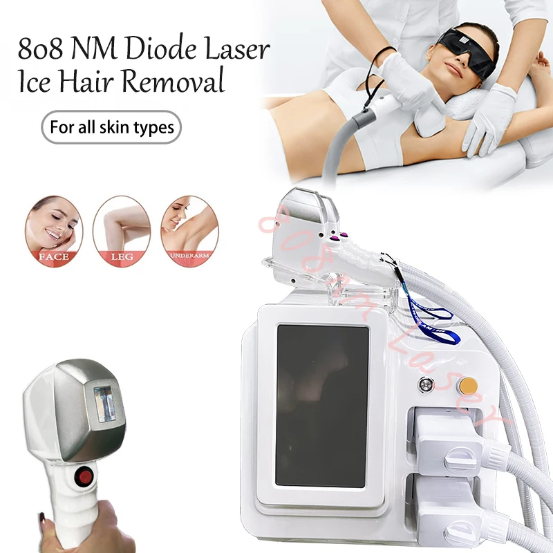 

The Newt 808nm Diode Laser Hair Removal Machine 3500w Depilation Equipment Three Wavelengths Ice Titanium Device Professional