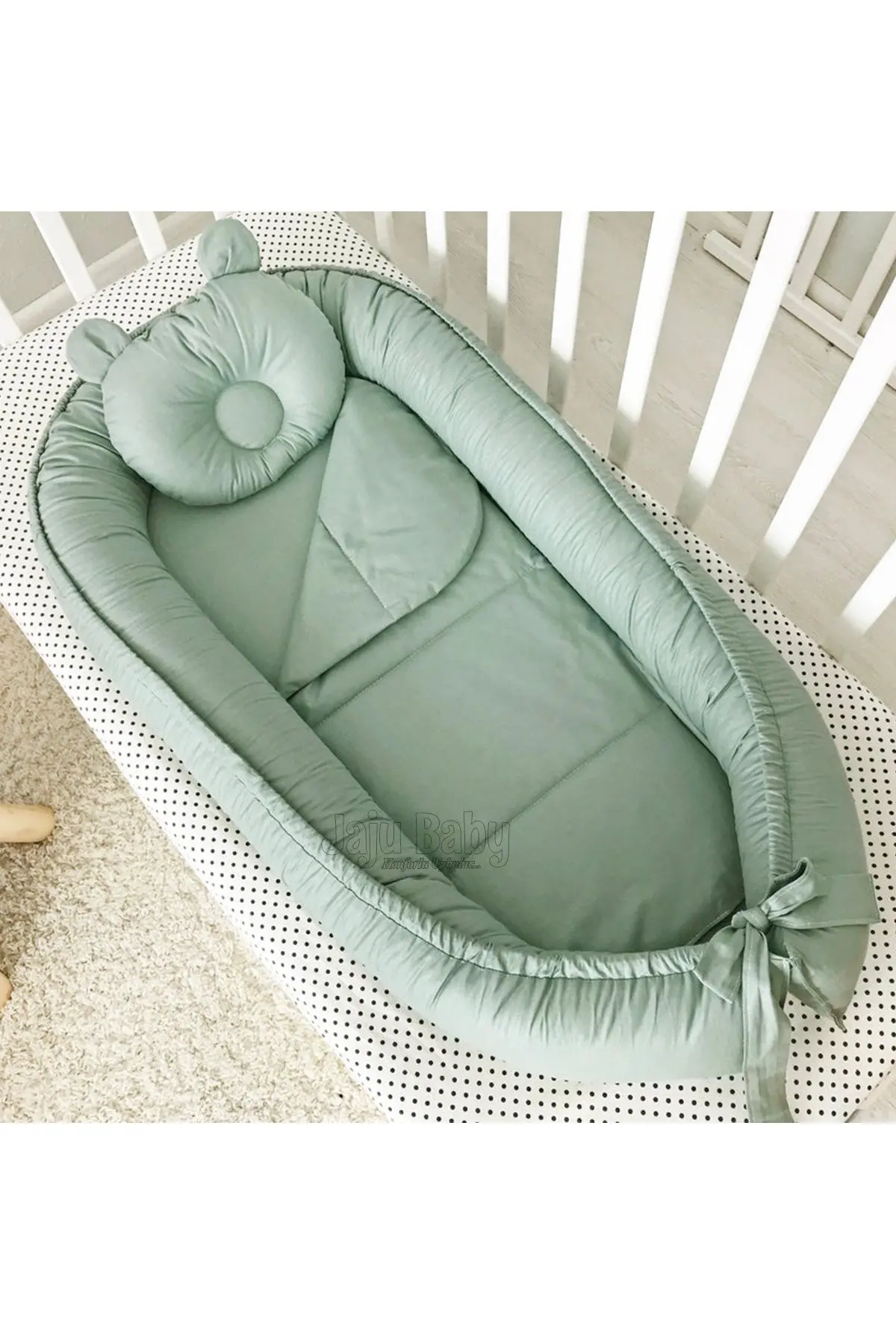 Handmade Light Green Design Luxury Orthopedic Babynest