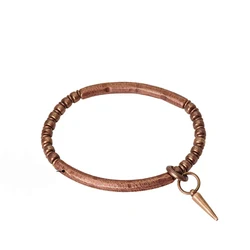 4PX Hammered Pure Copper Bracelet Retro Processed Oxidized Street Rock Style Metal Vajar Unisex Men Women Gift Jewelry