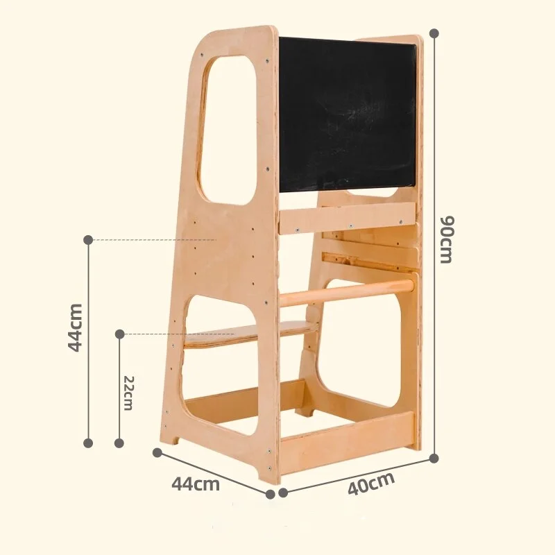 XIHATOY Learning Tower ręcznie do mycia pomoc kuchenna stołek dla małych dzieci Montessori uczący się stołek stojący na wieży z tablicą