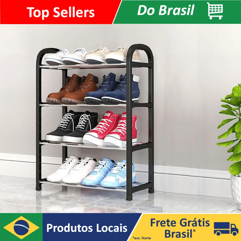 4-Floor Shoe Rack Shoe Organizer 8-Pair Dismountable Sneakers