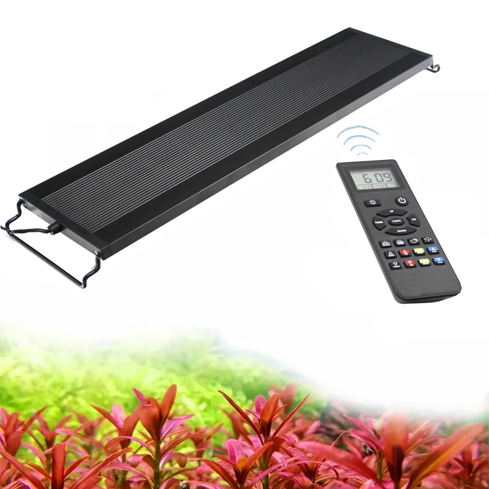 30-120cm wireless remoter full spectrumLED aquarium led light reef fresh water grow plant light timer dim LCD dawn dusk