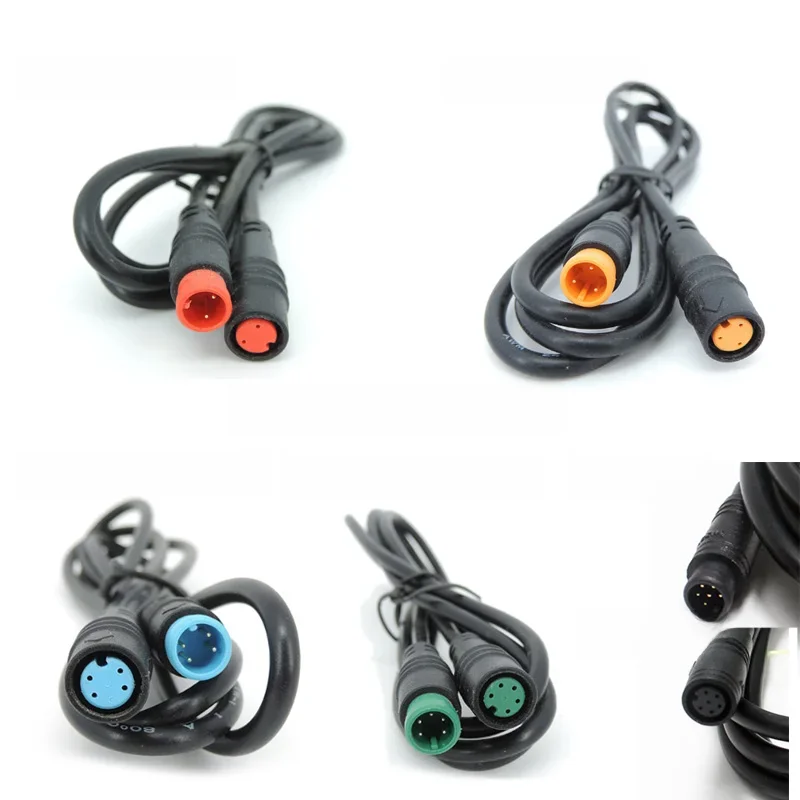 AliExpress M8 2/3 4 5 6 8 Pin core male to female M/F Extension Butt Joint Plug connector senser Cable Electric Bicycle Waterproof Ebike
