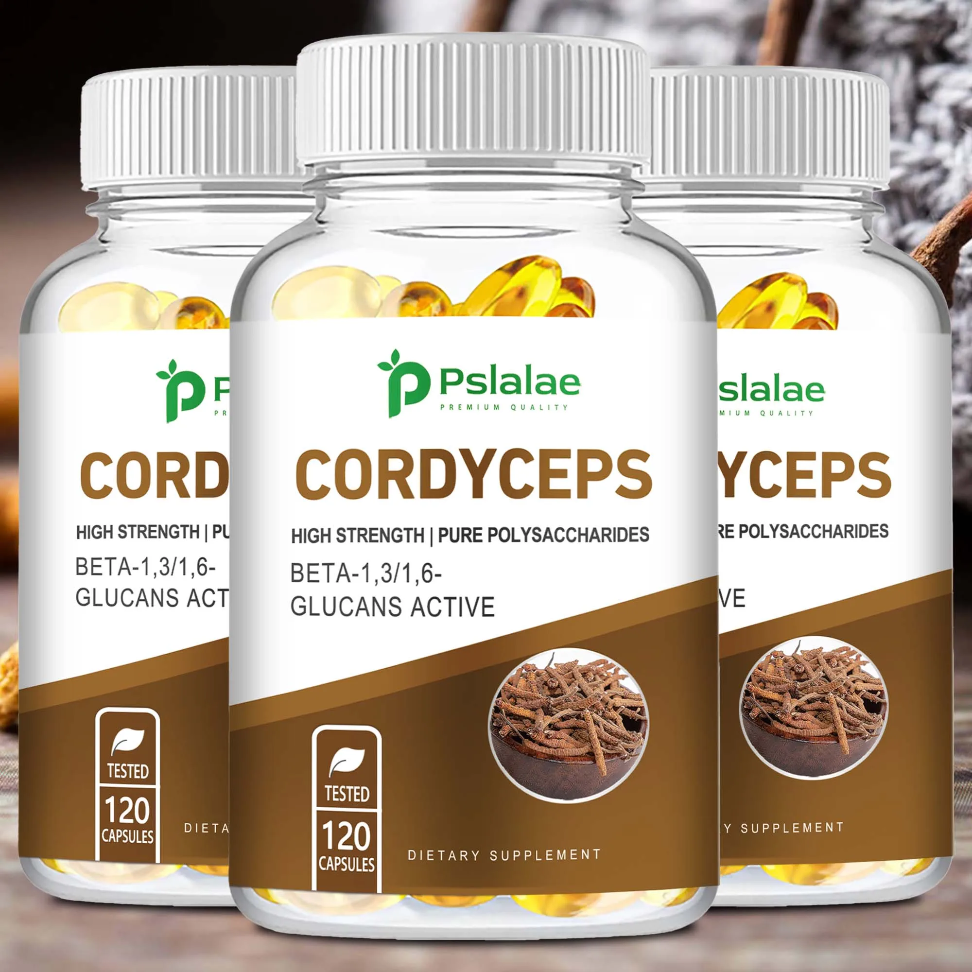 Cordyceps - Immune System Booster and Nootropic Brain Supplement - for Natural Energy,Memory and Liver Support - 120 Capsules