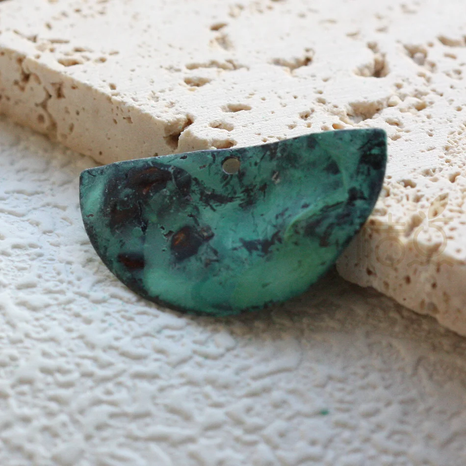 DIY Supply-Solid Brass Finding Waved Half Moon- Crescent - 26.9x15mm (3978C)