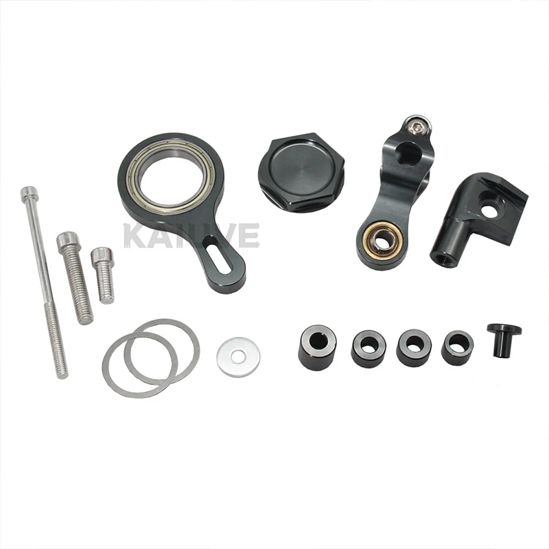 

KAIUVE Motorcycle Steering Damper Stabilizer Mount Bracket Support Kit For YAMAHA YZF R1 2002-2017 YZF R6 2006-2020