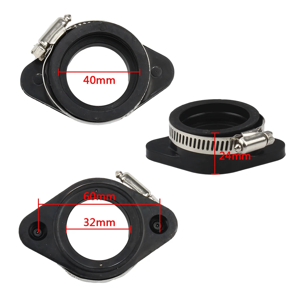Universal Motorcycle Carburetor Intake Manifold Rubber Interface Adapter 32mm 34mm for PWK PE MIKUNI OKO KOSO KEIHIN Dirt Bike