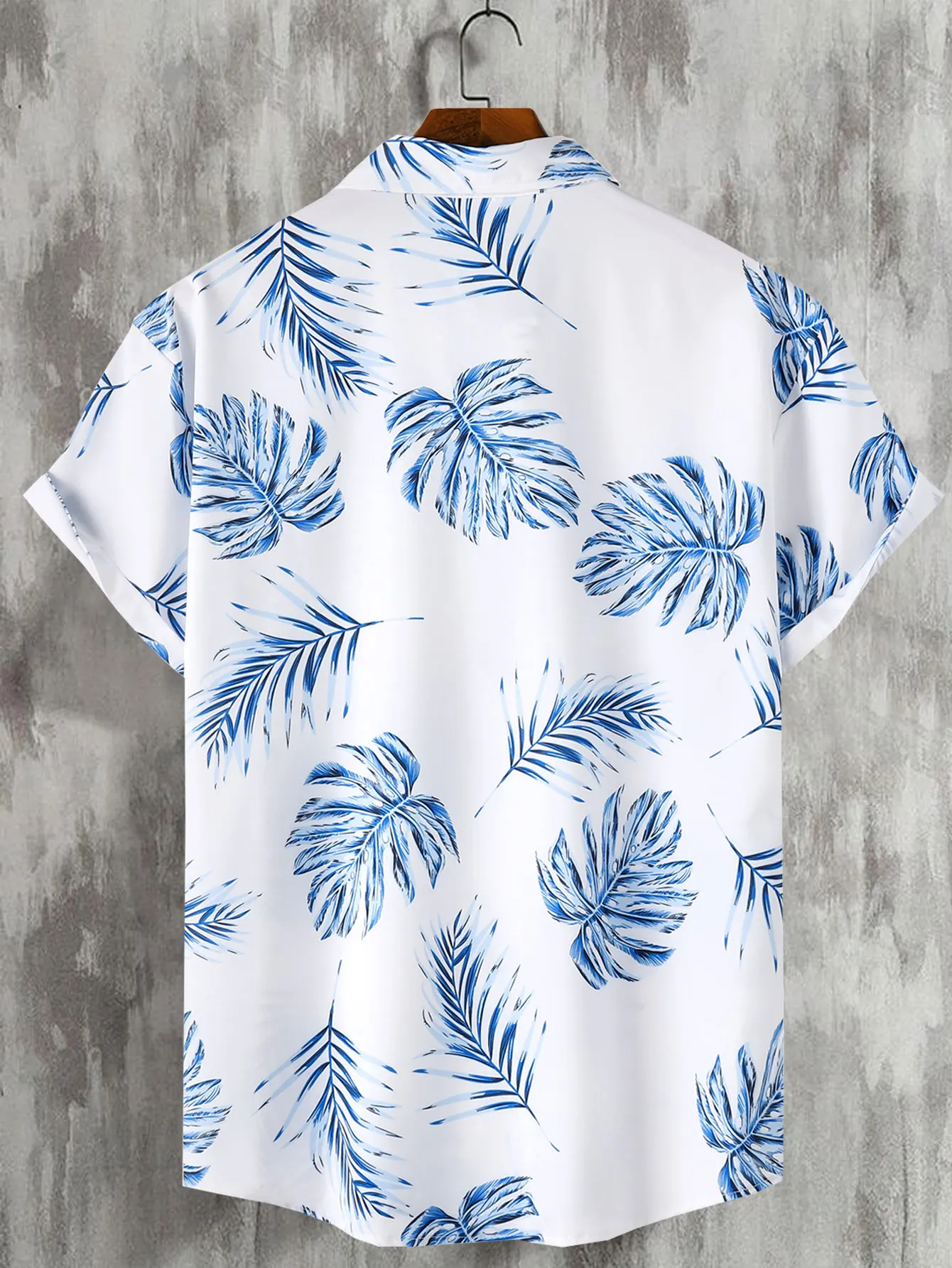 Men Street Fashion Summer Daily Shirt Hawaiian Cartoon Print Casual Loose Shirts Short Sleeve Beach Loose Tops