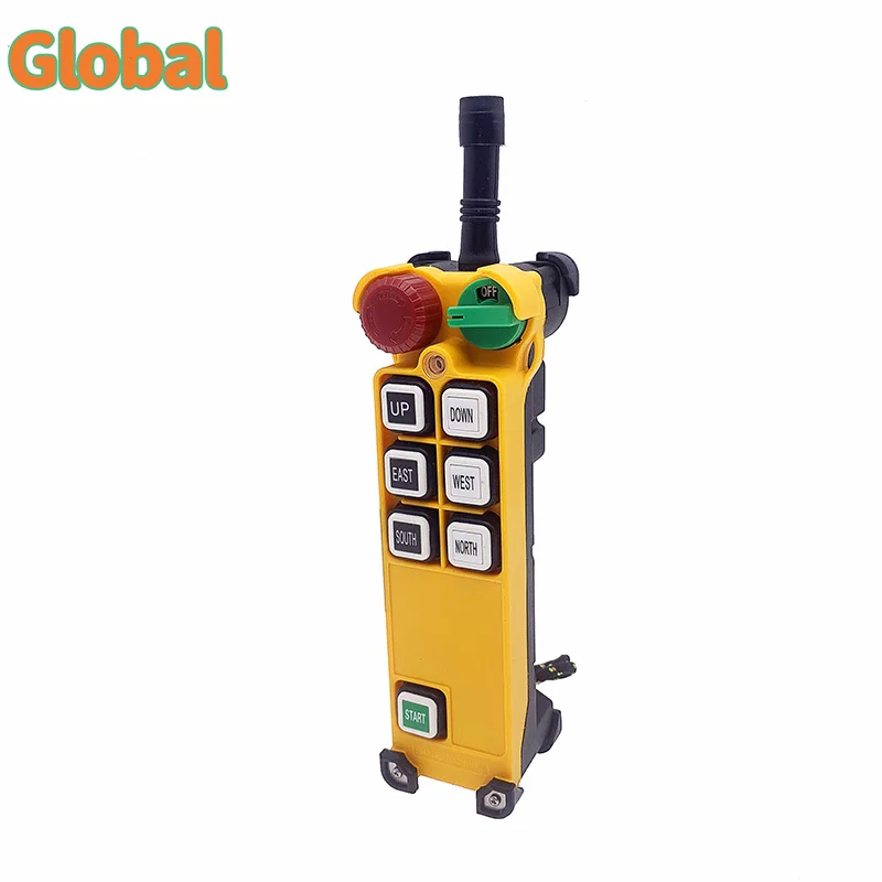 F24-6D 6 buttons Industrial Wireless Radio Crane Remote Control double speed switches Hoist overhead bridge crane Controller