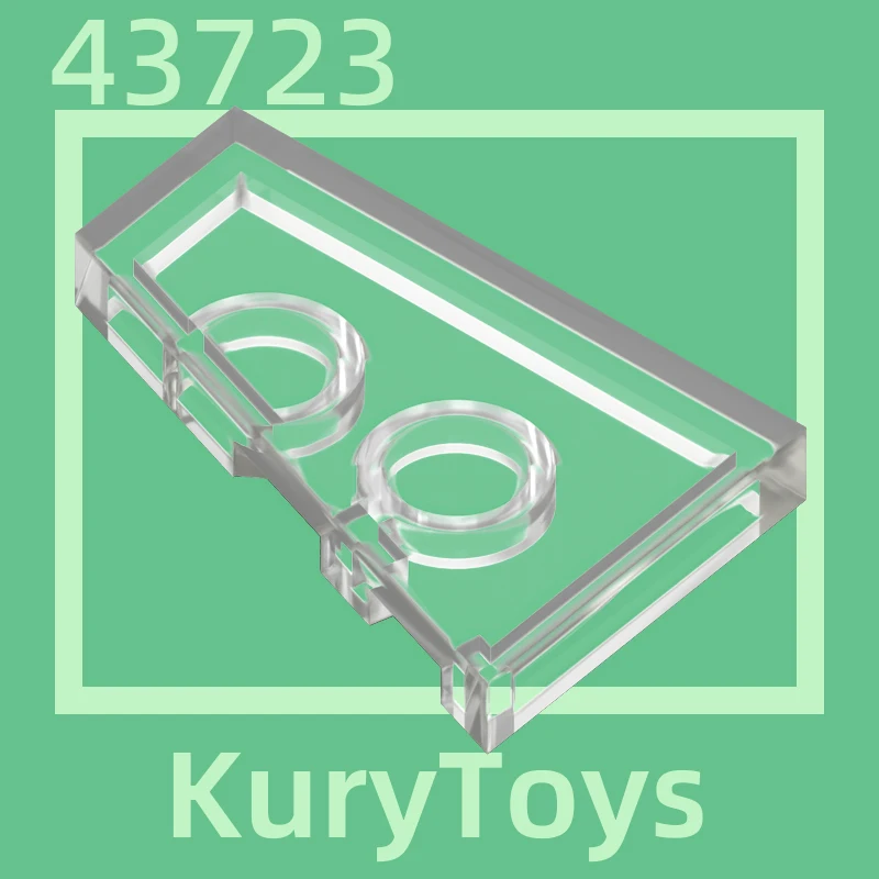 Kury Toys DIY MOC For 43723-Tile 10pcs Building block parts For Wedge, Tile 3 x 2 Left