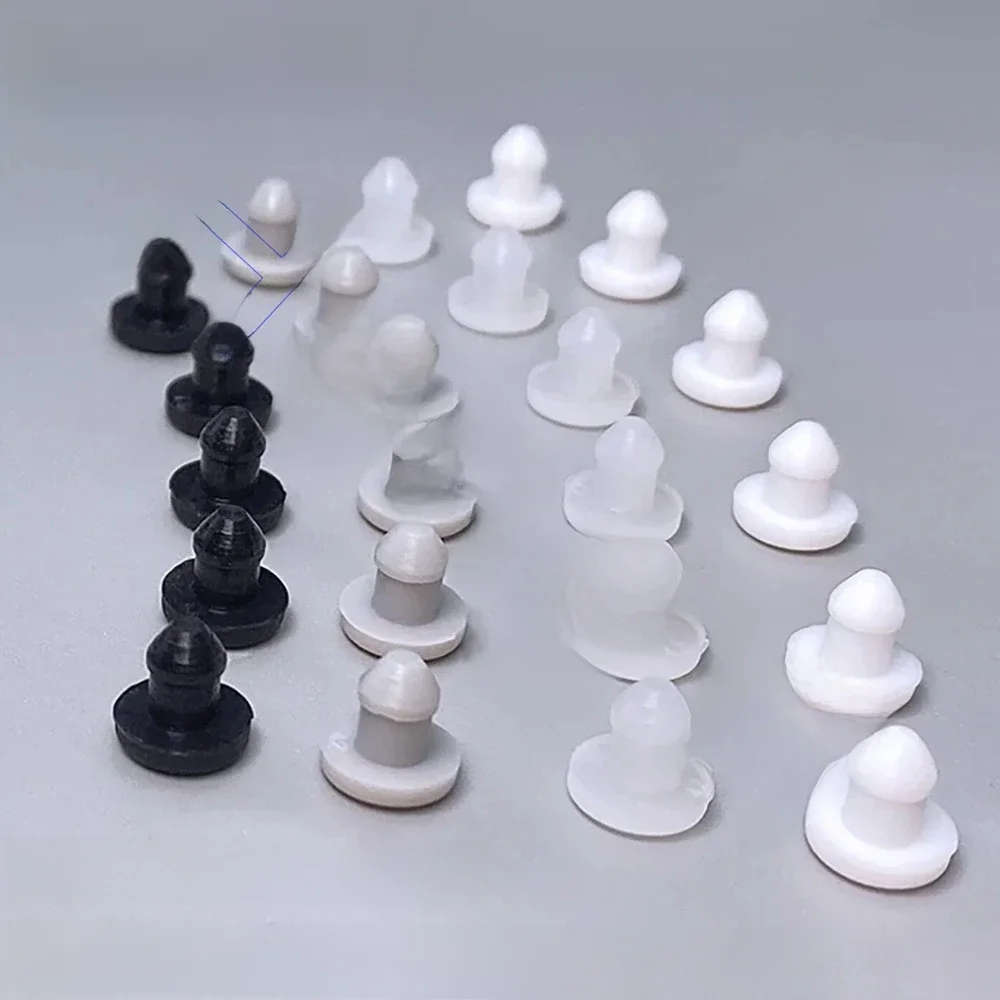 Bouchon de trou à pression en caoutchouc de Silicone solide 2.5 3 3.5 4mm, 10/20/50/100 pièces, bouchons d'extrémité obturateurs, bouchon d'étanchéité noir/blanc/Transparent/gris