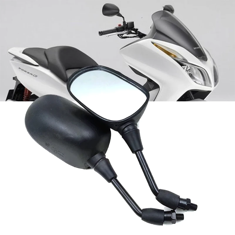 

Заднее зеркало мотоцикла ABS 10 мм, черное боковое зеркало, универсальное для Honda CB500 Hornet 600 900 X ADV 350 750 CB650R PCX 125 Navi