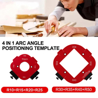 Woodworking Router Arcs Angle Positioning Template Corner Radius Routers 4 IN 1 R10-R50 Radius Jig Woodworking Positioning Tool