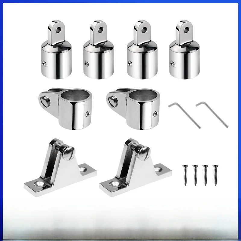 Alastin 8 Stuks Marine 316 Roestvrij Staal Bimini Top Hardware Fitting Set Dek Scharnier Kaak Glijbaan Oog Uiteinde Fitting - afbeelding 2