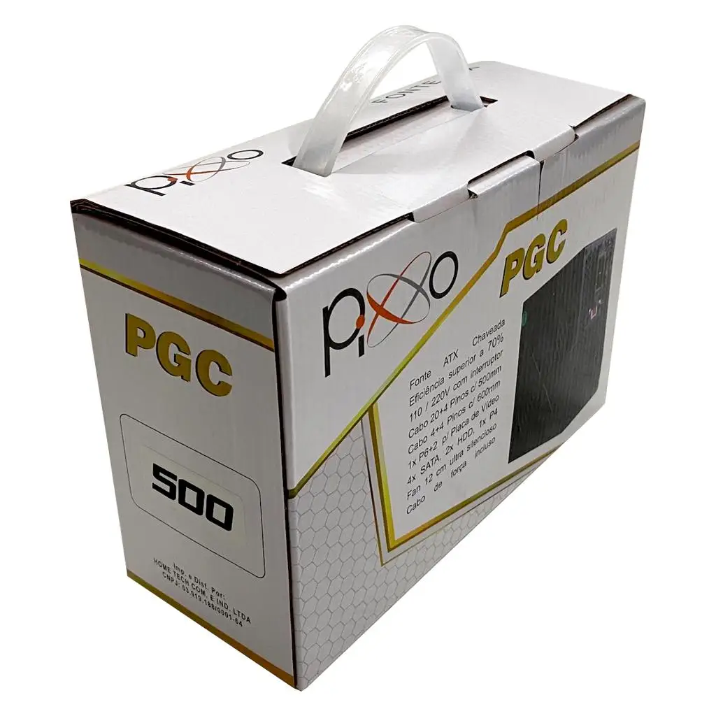 Fonte 500W REAL C/ Cabo PIXXO - PGC500M