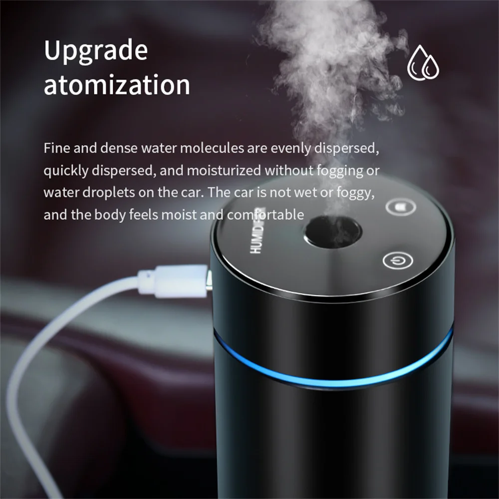 Car Small Air Humidifier Aromatherapy Machine Smart Portable Rainbow Steam Air Ultrasonic Car Humidifier Household Purifier