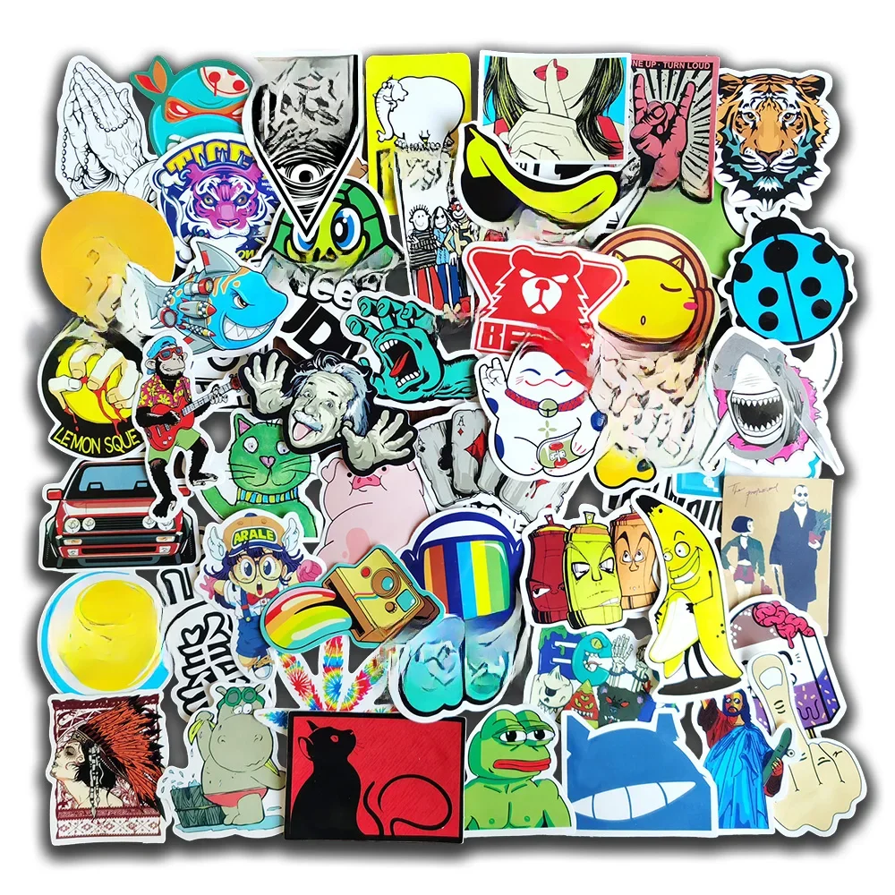 AliExpress 50pcs Cool Classic Random Stickers Car Motorcycle Scooter Car Bike Luggage Phone Skateboard Sticker