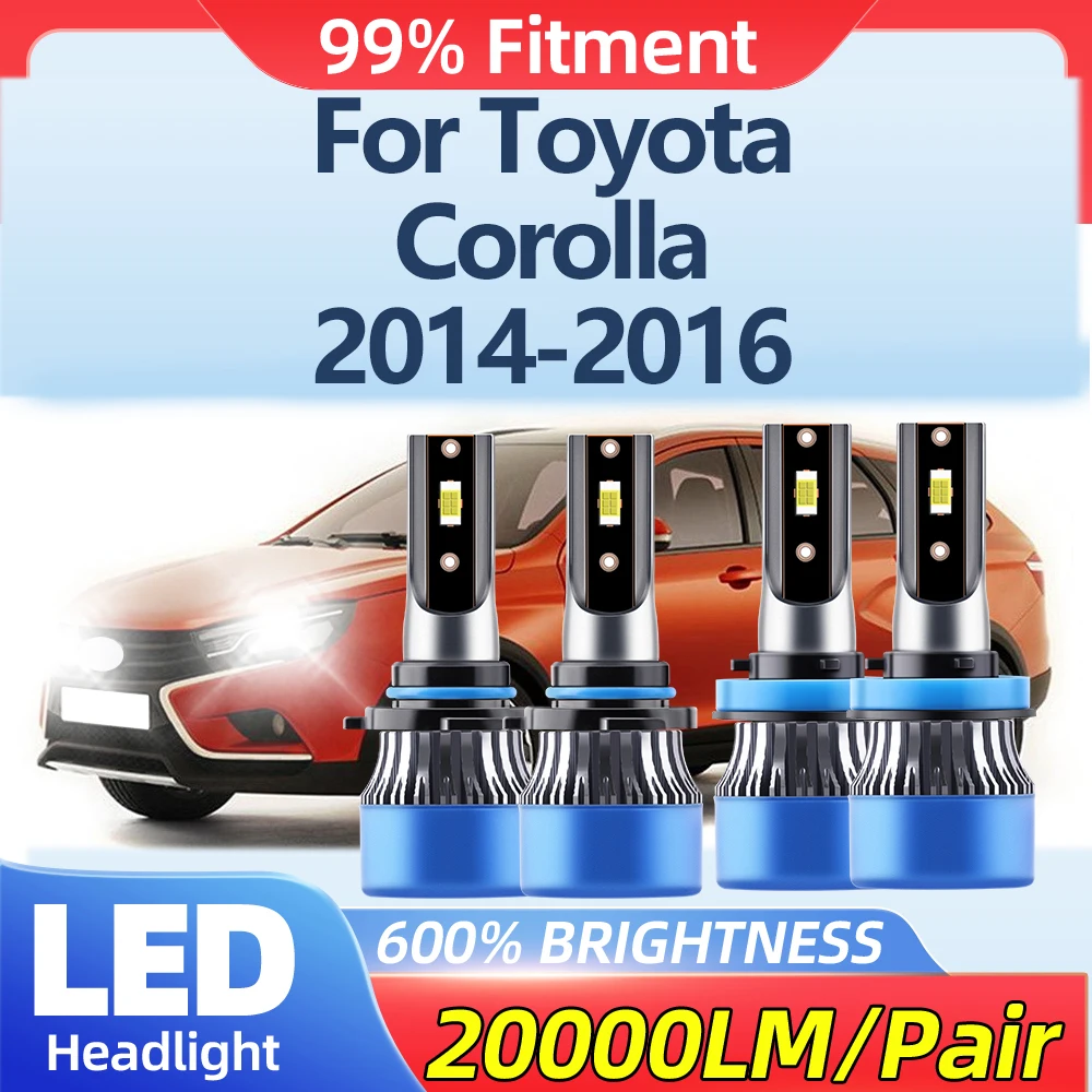 240W LED Headlights Bulbs 40000LM High Low Beam Auto Lamps 12V 6000K Canbus Car Lights For Toyota Corolla 2014 2015 2016