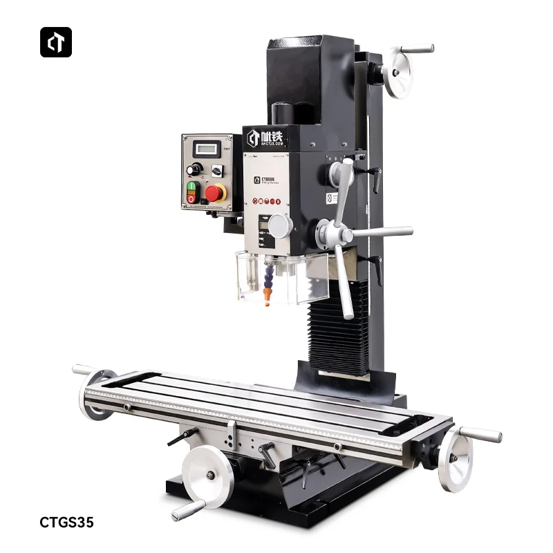 CTGS35 Milling Machine 1100w Benchtop Milling Drilling Machine Mill Drill Variable Speed 50-3000rpm