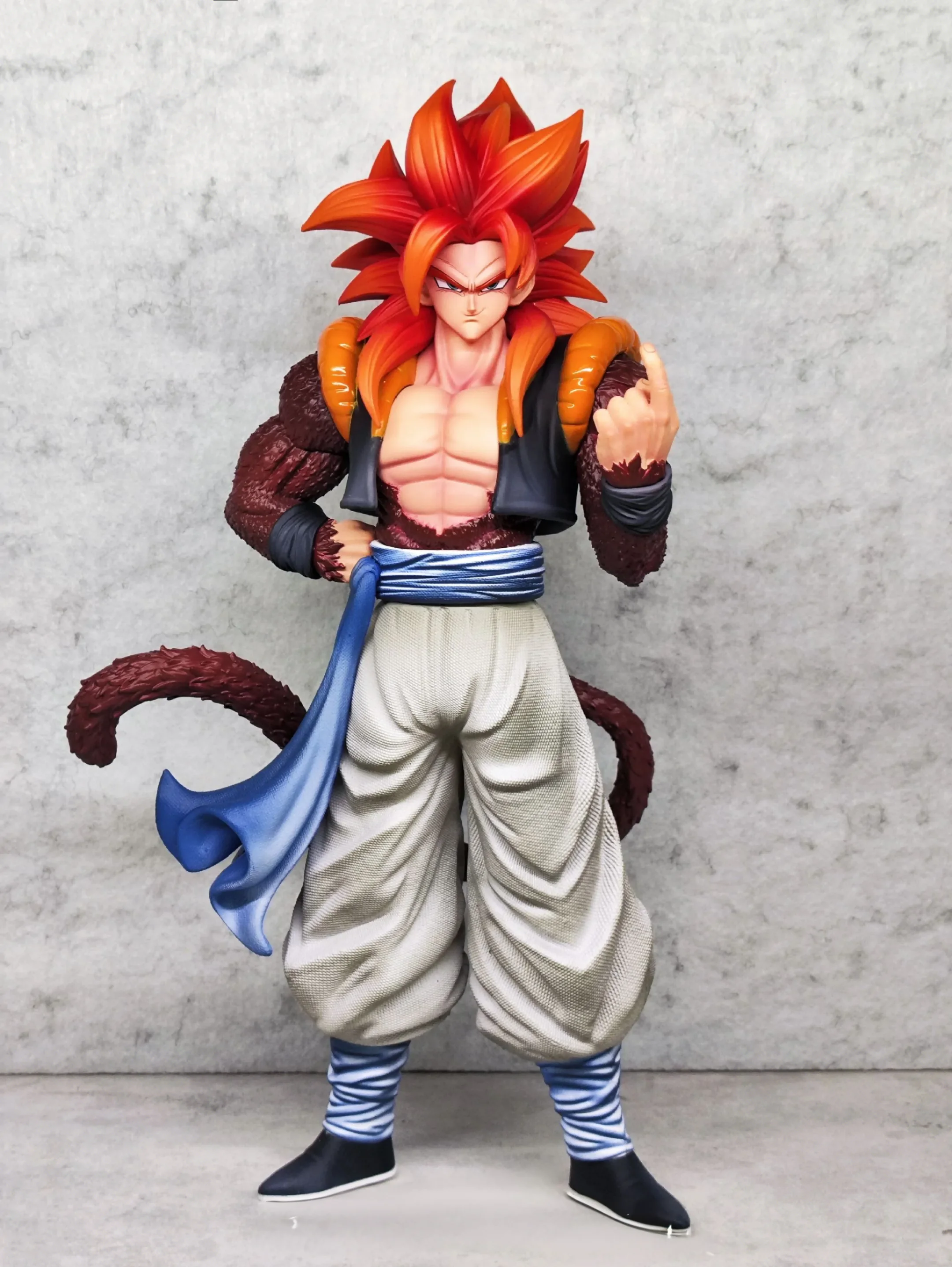

31cm Dragon Ball GT SSJ4 Gogeta Action Figure Anime Figurine Super Saiyan Model Standing Statue Collectible Posable Anime Model