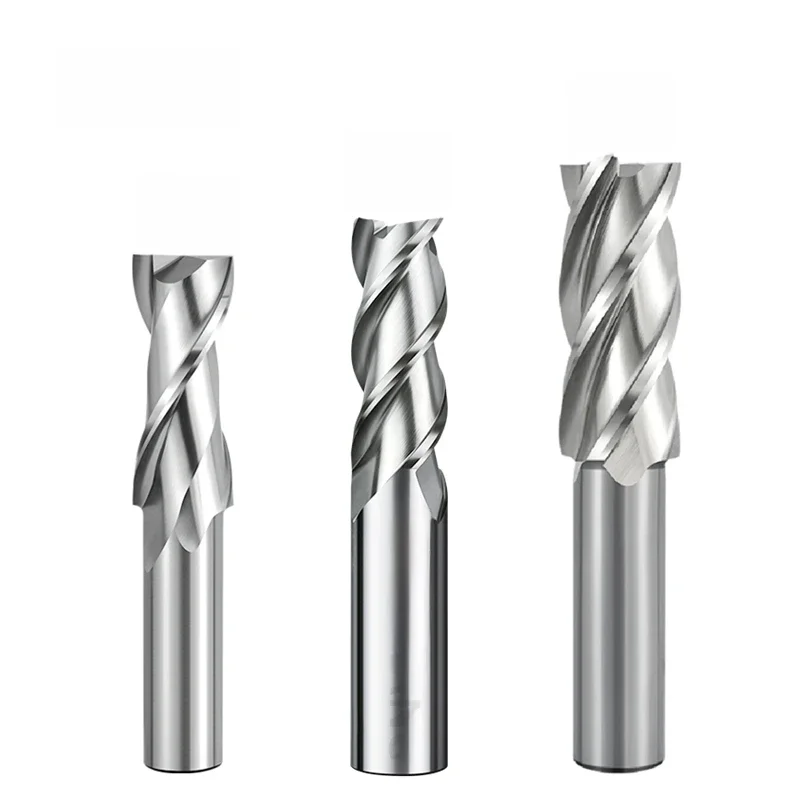Fraise HSS 2 3 4 cannelures, fraise en acier rapide, Machine D3mm-20mm, outil CNC pour le processus de l'acier, de l'aluminium et du cuivre