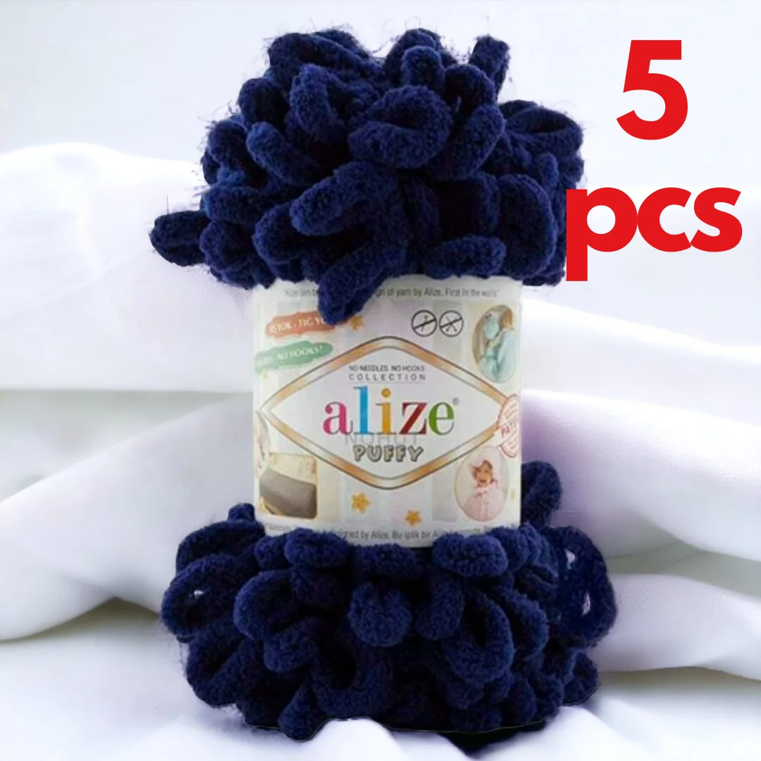 

Alize Puffy Soft Plush 5X Yarn for Knitting Amigurumi DIY No Hook Needle Baby Knitwear Ornaments Blanket Sweater Beanie Cardigan