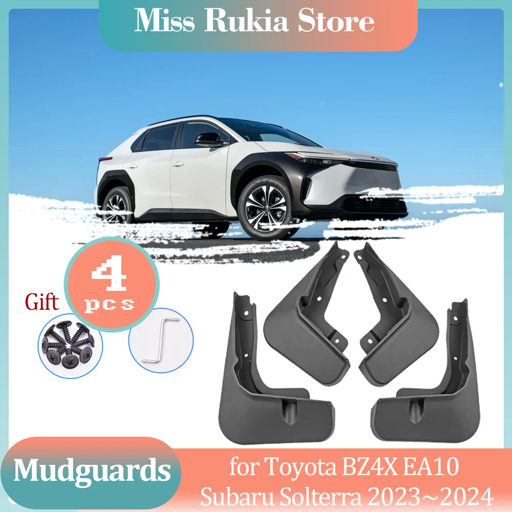 Car Mud Flaps for Toyota BZ4X EA10 Subaru Solterra 2023~2025 2024 Mudguards Splash Fender Flares Spoiler Guard Cover Accessories