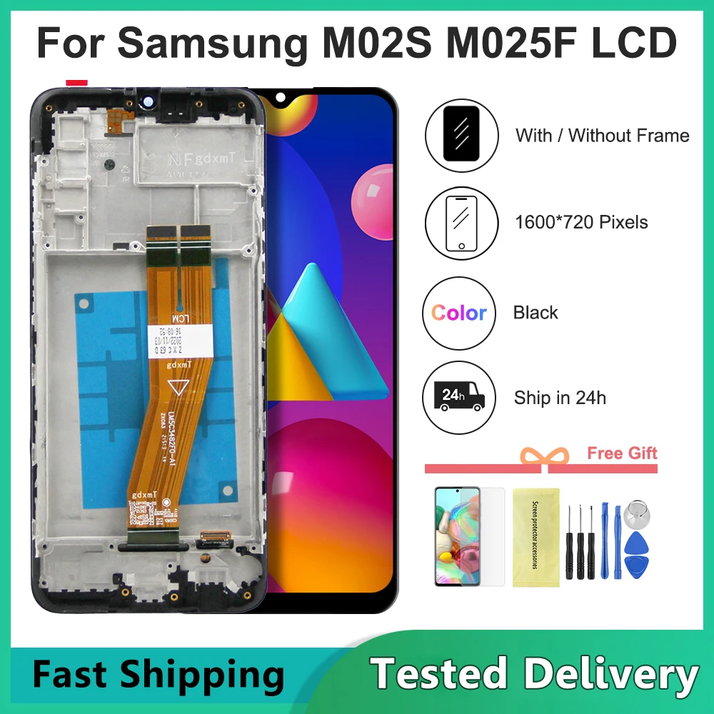 6.5 inch M025 LCD Replacement For Samsung M02s LCD M025M M025F/DS M025M Display Touch Screen Digitizer Assembly