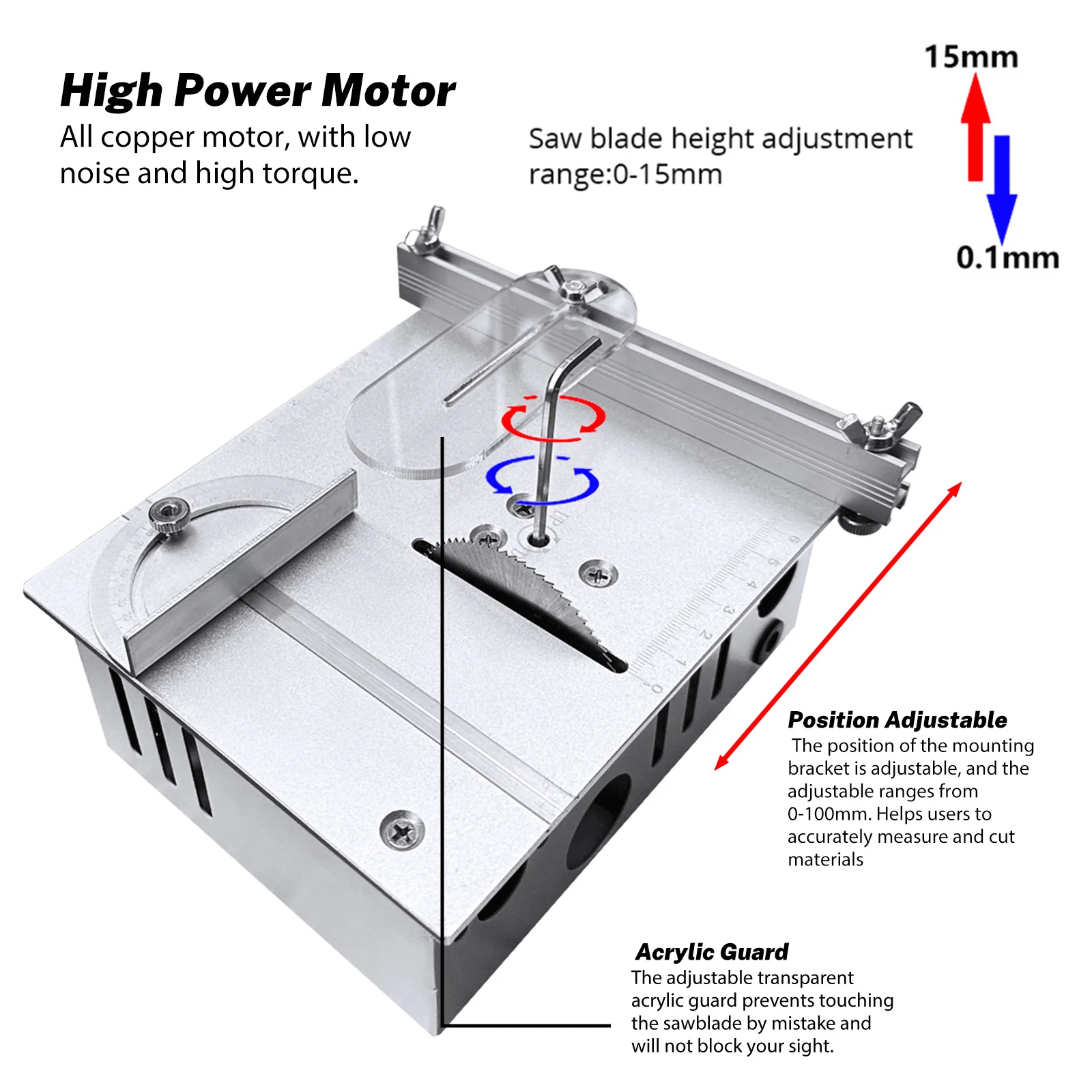 cut acrylice high spped klow DC24V 96W Mini Table Saw High-power Electric Bench Saw 7-Speed Adjustable DIY Model House Machine 63mm Blade Capsule Count:60 Some ingredients make headlines. GMC-Sierra-1500-2012 Designed for comfort and