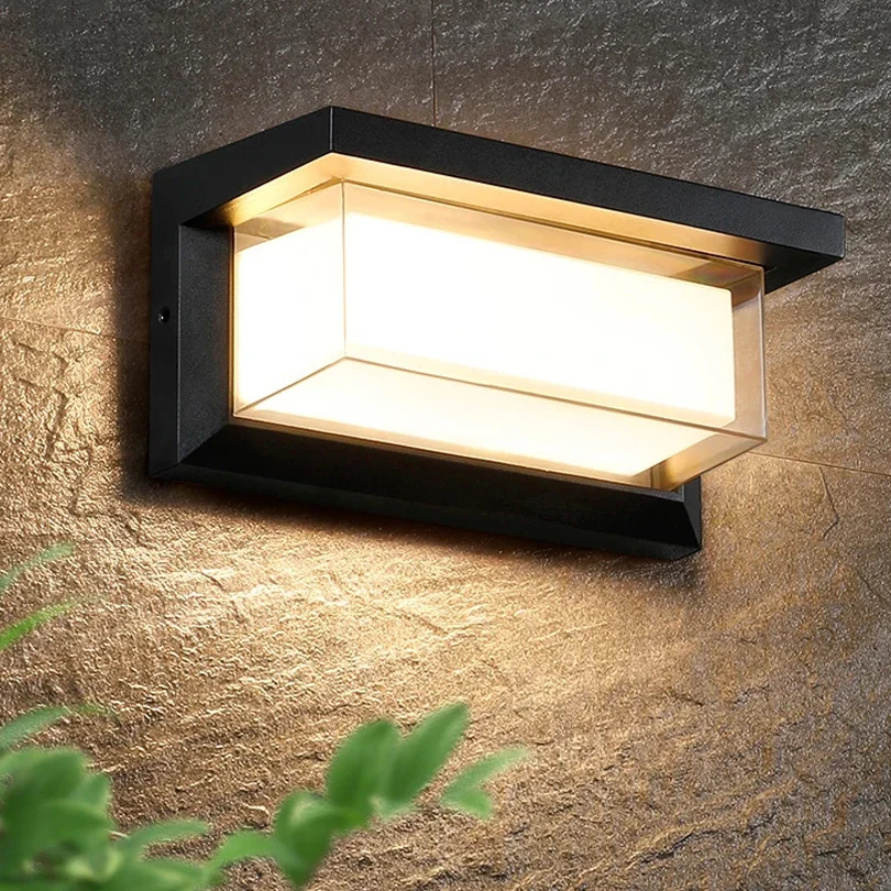 Applique murale LED avec détecteur de mouvement, imperméable conforme à la norme IP66, éclairage d'extérieur, idéal pour un jardin, une véranda ou un balcon