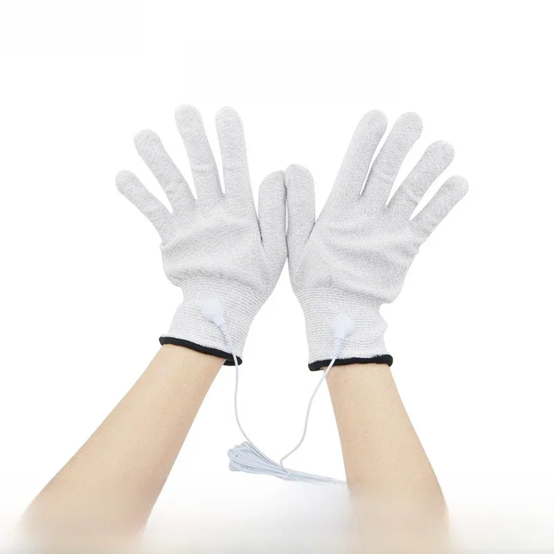 Rozmiar XL/L przewodząca elektroterapia rękawice do masażu elektrodowego Relax Shock Wire dziesiątki maszyna do terapii narzędzie do masażu dłoni — zdjęcie 2