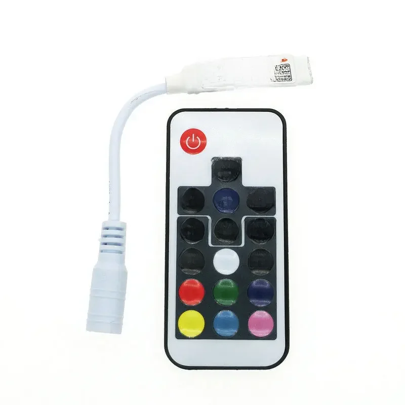 DC5-24V Mini 17 klucz pilot bezprzewodowy rf 3528 5050 RGB taśmy LED światła — zdjęcie 2