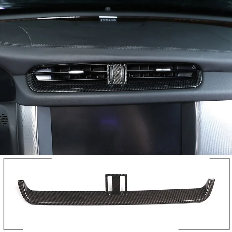 

For Jaguar XF XFL 2016-2020 ABS Carbon Fiber Style Car Central Control Air Outlet Frame Cover Sticker Car Interior Accessories