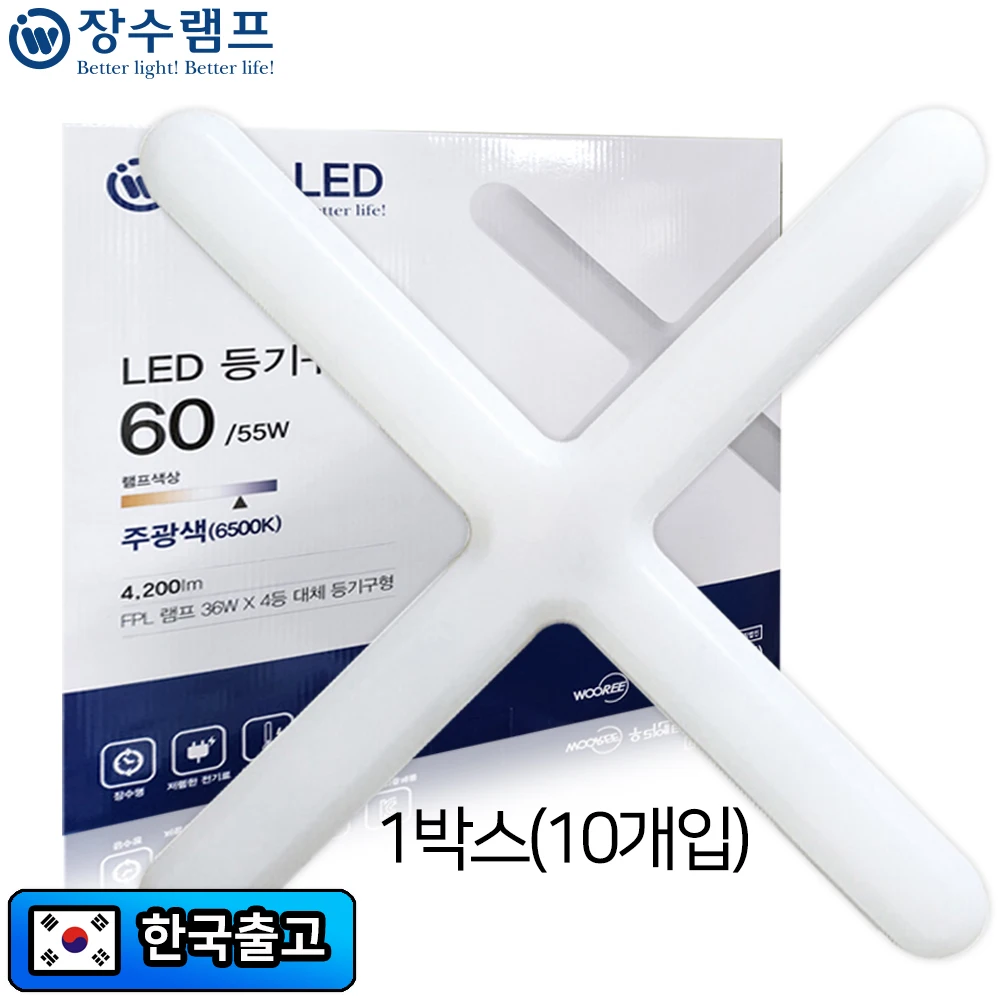 [10 pieces/one box] jangsu LED light fixture 55W(3041) main light color cross light replacement FPL36W