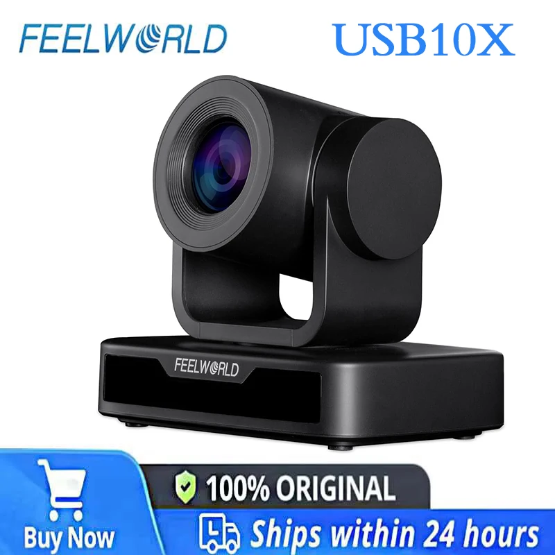FEELWORLD USB10X Live Streaming PTZ Camera 10X Optical Zoom 1080P USB Auto Focus for Church Worship Broadcast
