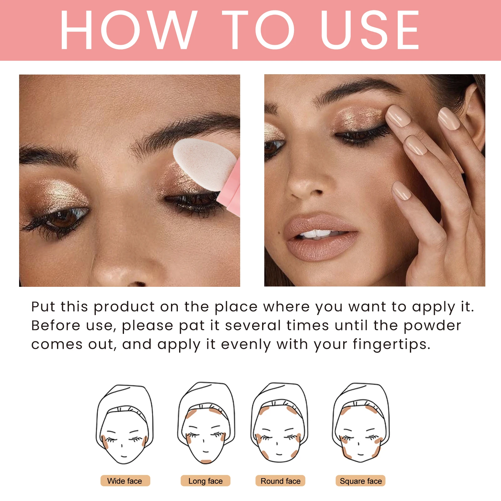 Eelhoe iluminador em pó blush shimmer maquiagem corpo ilumina destaque pó de acariciando para mulheres rosto corpo glitter maquiagem