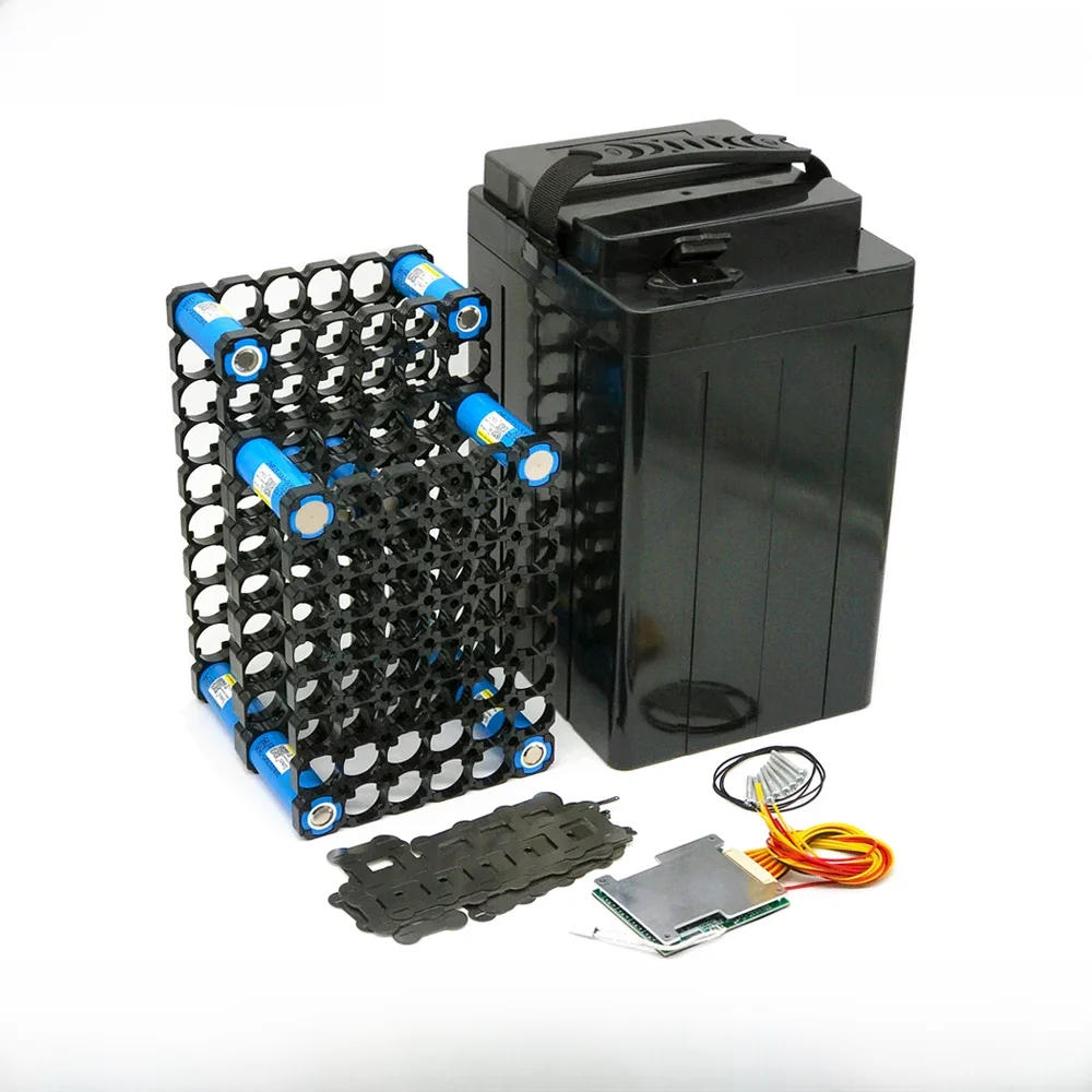 AliExpress Turmera 48V 21700 Electric Bike Battery Box Case 13S 30A 50A Balance BMS with 13S8P 21700 Holder Welding Nickel for Diy Pack Use