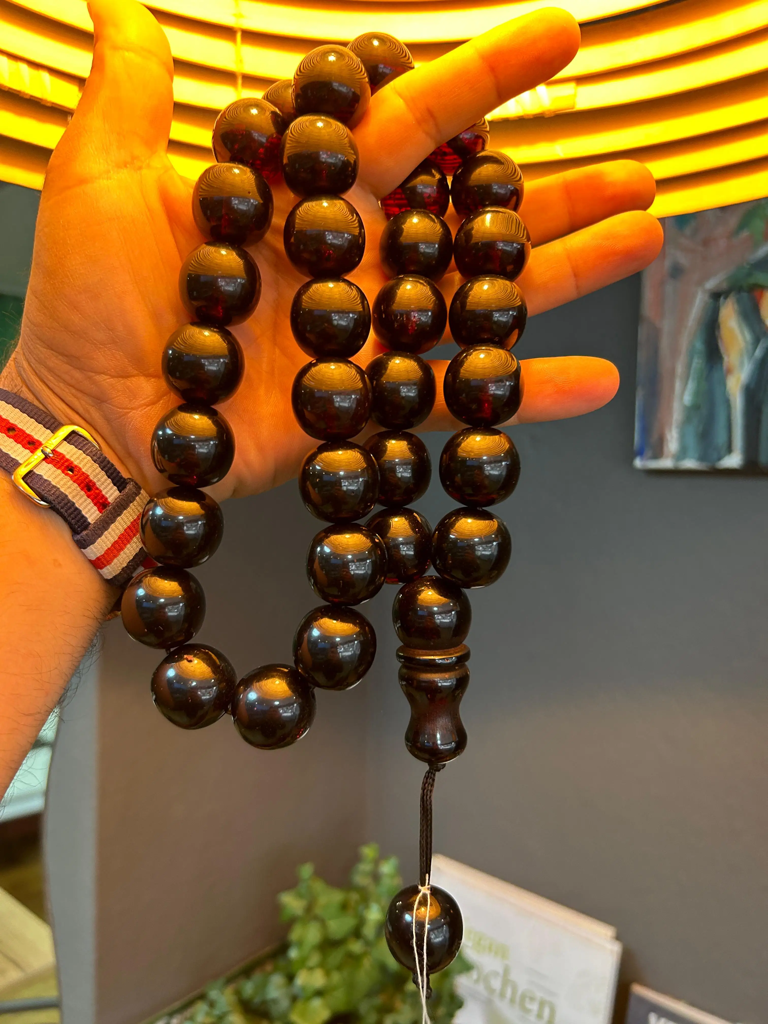 

Bakelite Ottoman Rare Faturan German Amber Sandalous Misbaha Prayerbeads Rosary Tasbih Tesbih İslam Subha T29