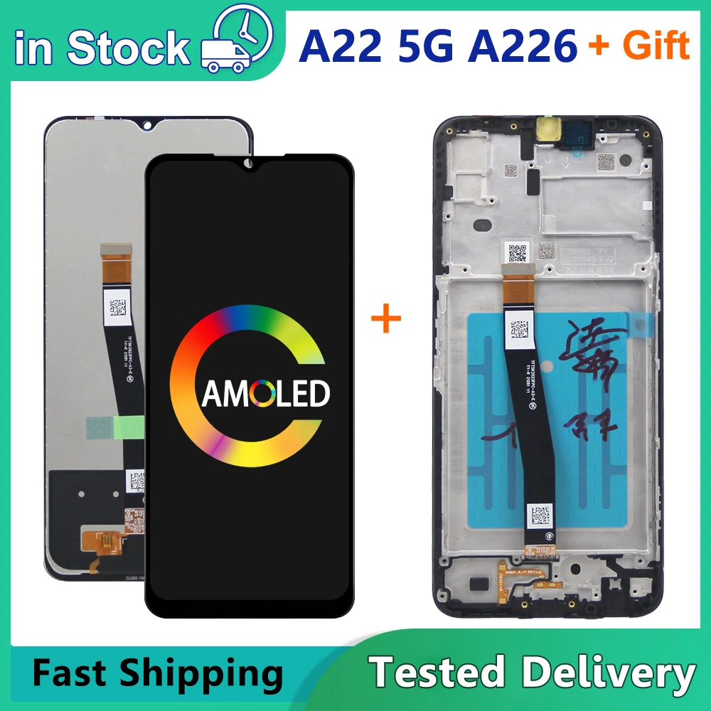 6.6\'\' For Samsung A22 5G LCD Display Touch Screen Digitizer Assembly Replace For Samsung A226 A226B SM-A226B/DSN Display